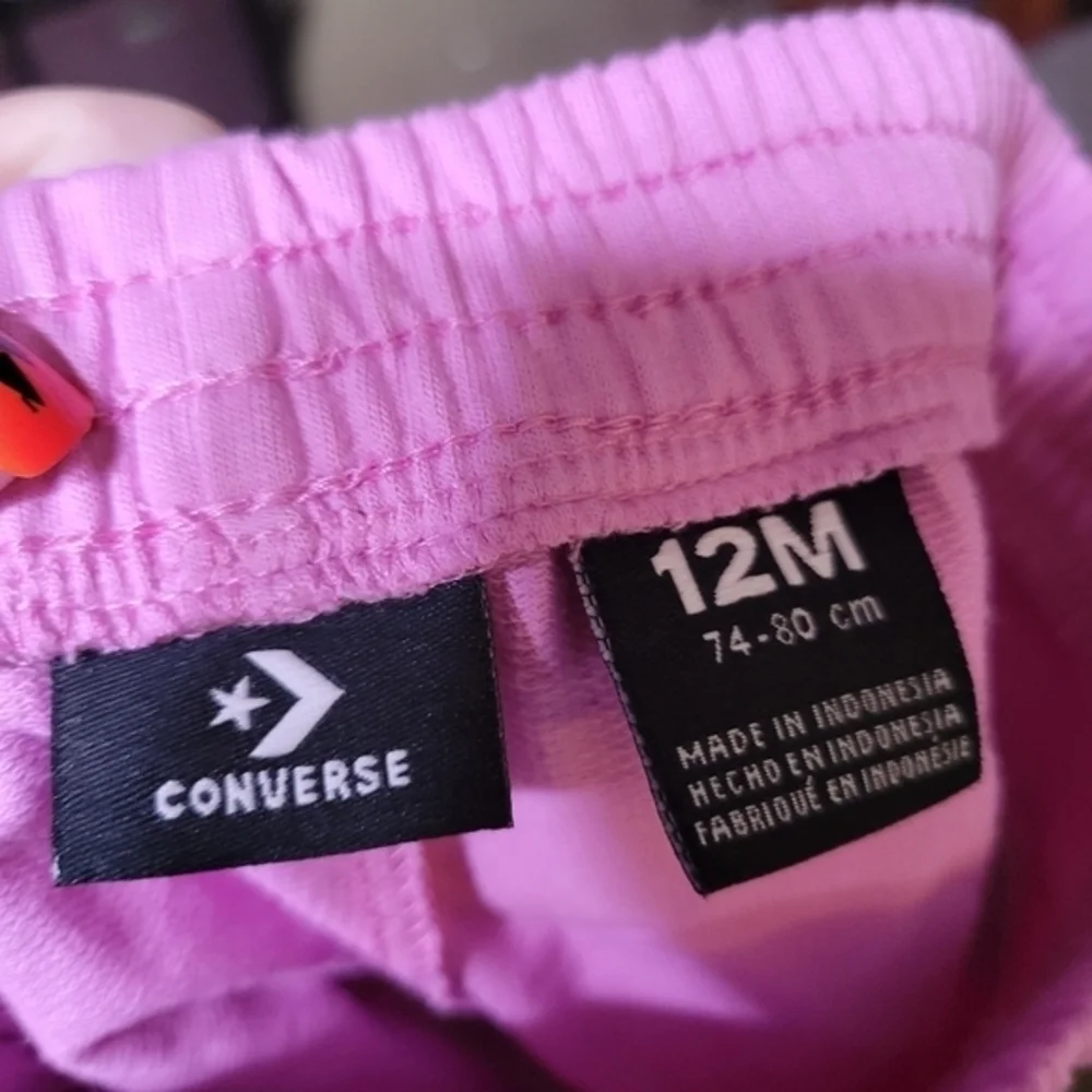 Converse 2pc shorts set pink & purple‎ 12m NWT